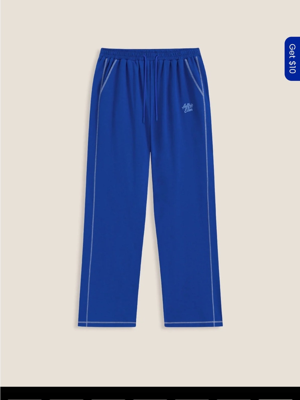 Aelfric Eden Cobalt Blue Track Joggers with Contrast Piping